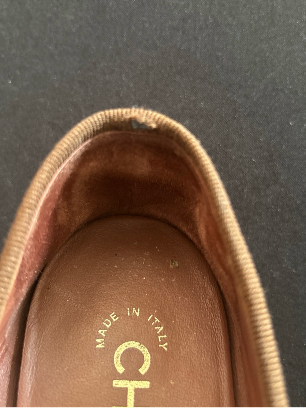 Chanel Brown Size 38/7 Slip On Ballerina Flats With CC Logo and Small Bow Detail - Picture 14 of 14